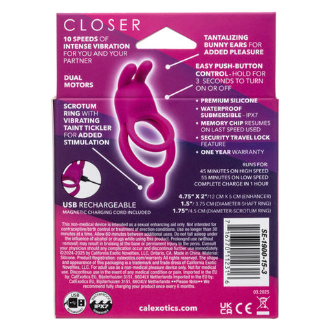 Closer Intimate Rechargeable Ring Touch - Pink Closer Intimate Rechargeable Ring Touch - Pink