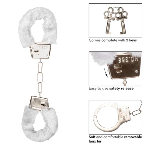 Playful Furry Cuffs - White Playful Furry Cuffs - White