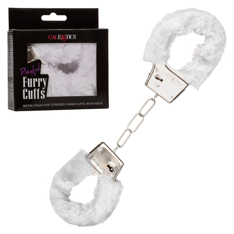 Playful Furry Cuffs - White Playful Furry Cuffs - White