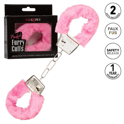 Playful Furry Cuffs - Pink Playful Furry Cuffs - Pink