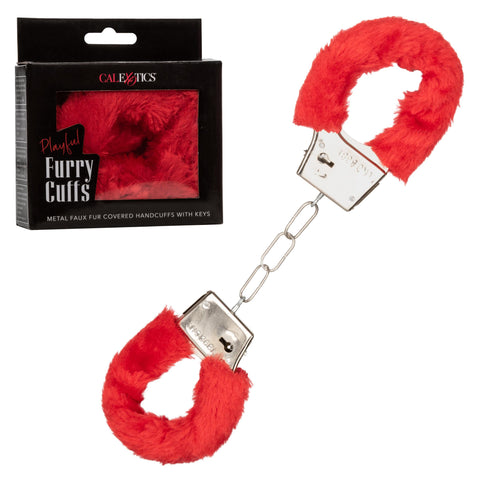 Playful Furry Cuffs - Red Playful Furry Cuffs - Red