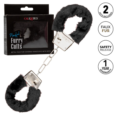 Playful Furry Cuffs - Black Playful Furry Cuffs - Black