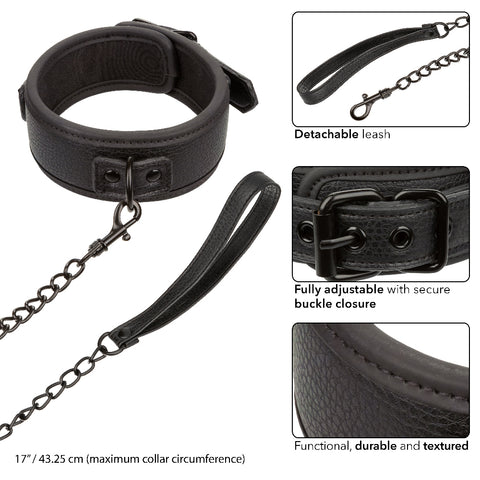Nocturnal Collection  Collar and Leash - Black Nocturnal Collection  Collar and Leash - Black