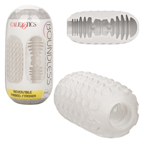 Boundless Reversible Ribbed Stroker - Clear Boundless Reversible Ribbed Stroker - Clear