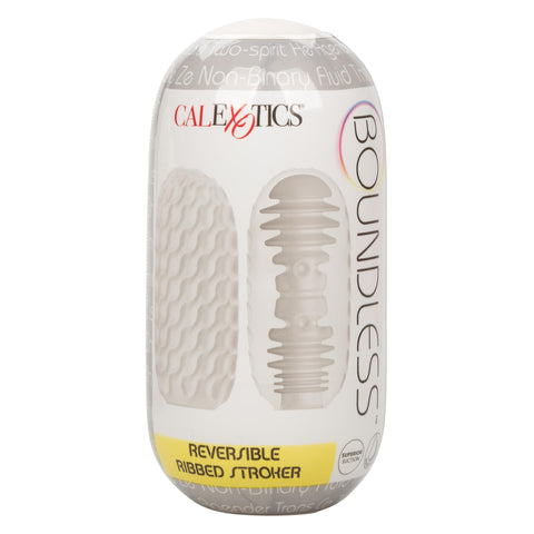 Boundless Reversible Ribbed Stroker - Clear Boundless Reversible Ribbed Stroker - Clear