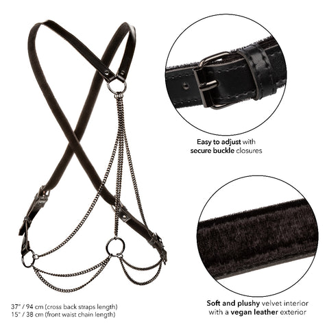 Euphoria Collection Multi Chain Harness - Black Euphoria Collection Multi Chain Harness - Black