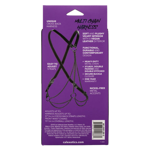 Euphoria Collection Multi Chain Harness - Black Euphoria Collection Multi Chain Harness - Black