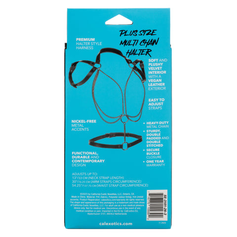 Euphoria Collection Plus Size Multi Chain Halter - Black Euphoria Collection Plus Size Multi Chain Halter - Black