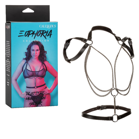 Euphoria Collection Plus Size Multi Chain Halter - Black Euphoria Collection Plus Size Multi Chain Halter - Black