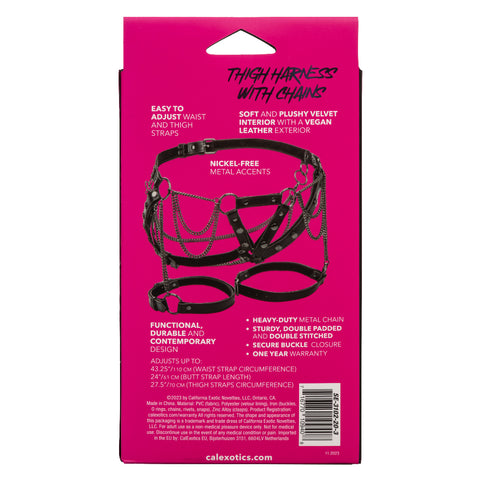 Euphoria Collection Thigh Harness With Chains -  Black Euphoria Collection Thigh Harness With Chains -  Black