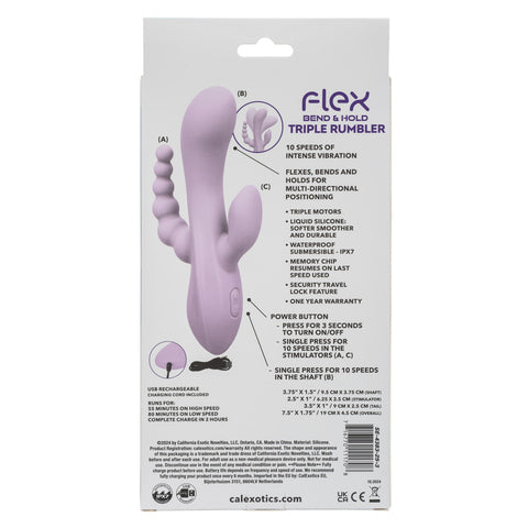Flex Bend and Hold Triple Rumbler - Purple Flex Bend and Hold Triple Rumbler - Purple