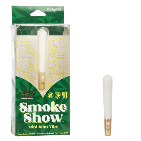 Naughty Bits Smoke Show Mini Joint Vibe - White Naughty Bits Smoke Show Mini Joint Vibe - White