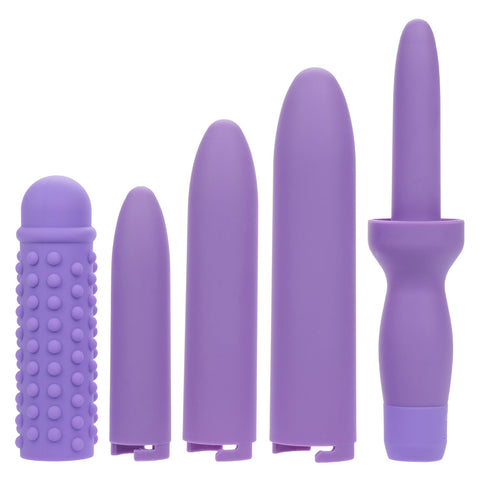 Dr. Laura Berman Rechargeable Dilators Set of 4  Locking Sizes Plus Sleeve - Purple Dr. Laura Berman Rechargeable Dilators Set of 4  Locking Sizes Plus Sleeve - Purple
