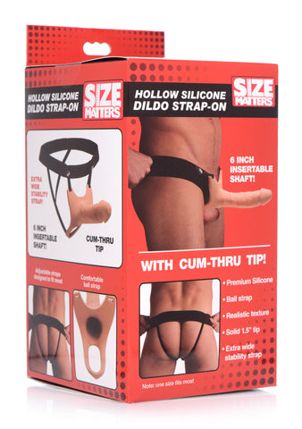 Hollow Silicone Dildo Strap-on - Flesh Hollow Silicone Dildo Strap-on - Flesh