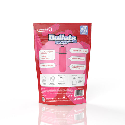 Screaming O 4b - Bullet - Super Powered One Touch  Vibrating Bullet - Strawberry Screaming O 4b - Bullet - Super Powered One Touch  Vibrating Bullet - Strawberry