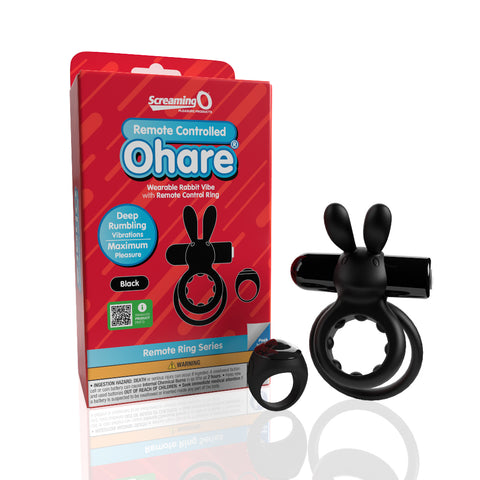 Screaming O Remote Controlled Ohare Vibrating Ring - Black Screaming O Remote Controlled Ohare Vibrating Ring - Black