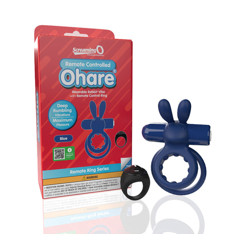 Screaming O Remote Controlled Ohare Vibrating Ring - Blue Screaming O Remote Controlled Ohare Vibrating Ring - Blue