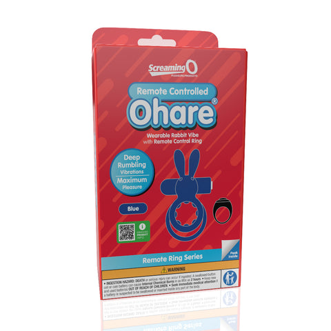 Screaming O Remote Controlled Ohare Vibrating Ring - Blue Screaming O Remote Controlled Ohare Vibrating Ring - Blue