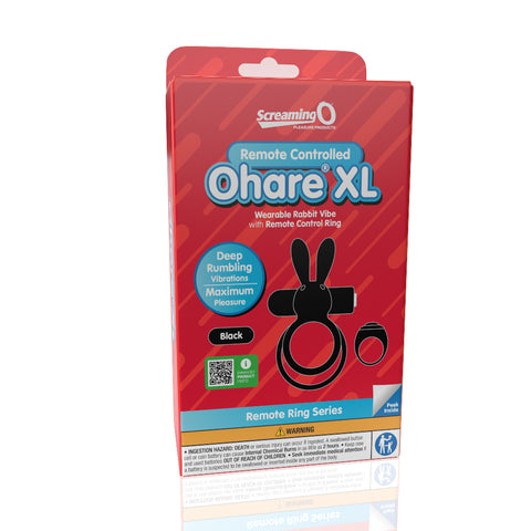 Screaming O Remote Controlled Ohare XL Vibrating  Ring - Black Screaming O Remote Controlled Ohare XL Vibrating  Ring - Black