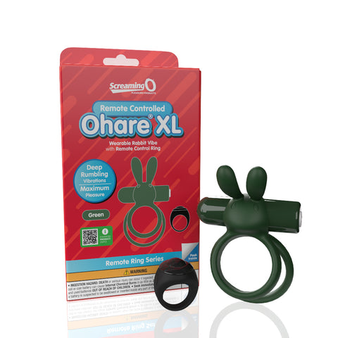 Screaming O Remote Controlled Ohare XL Vibrating  Ring - Green Screaming O Remote Controlled Ohare XL Vibrating  Ring - Green