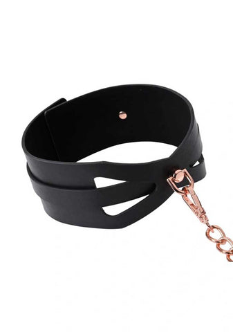 Brat Collar and Leash - Black / Rose Gold Brat Collar and Leash - Black / Rose Gold