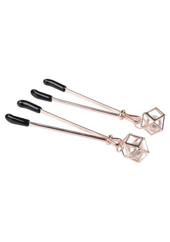 Brat Pearl Nipple Clips - Rose Gold Brat Pearl Nipple Clips - Rose Gold