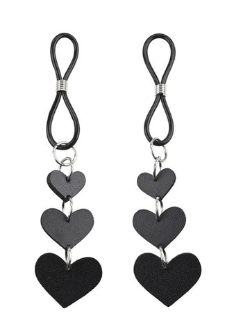 Heart Nipple Ties - Black Heart Nipple Ties - Black