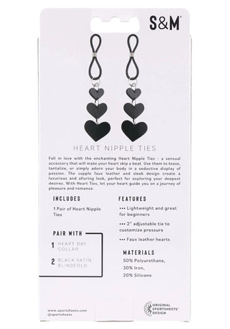 Heart Nipple Ties - Black Heart Nipple Ties - Black