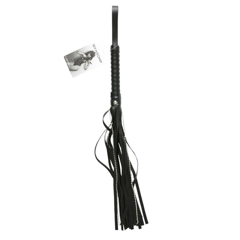 Sex and Mischief Crystal Whip - Black Sex and Mischief Crystal Whip - Black