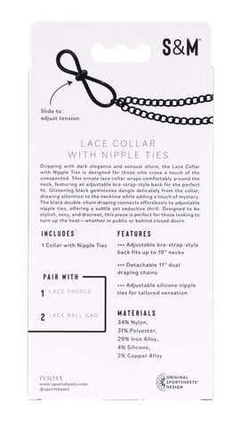 Lace Collar With Nipple Ties Lace Collar With Nipple Ties