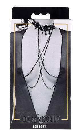 Lace Collar With Nipple Ties Lace Collar With Nipple Ties