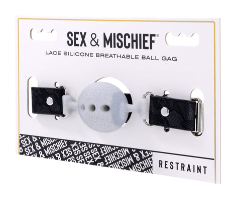 Lace Silicone Breathable Ball Gag Lace Silicone Breathable Ball Gag