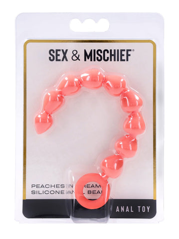 Peaches 'N Creame Silicone Anal Beads - Peach Peaches 'N Creame Silicone Anal Beads - Peach