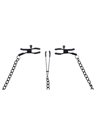 Saffron Nipple to Clit Set - Black Saffron Nipple to Clit Set - Black