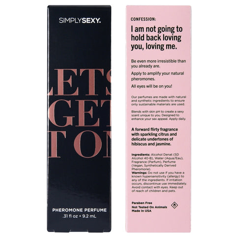 Simply Sexy Let’s Get It on - Pheromone Perfume - .31oz | 9.2ml Simply Sexy Let’s Get It on - Pheromone Perfume - .31oz | 9.2ml
