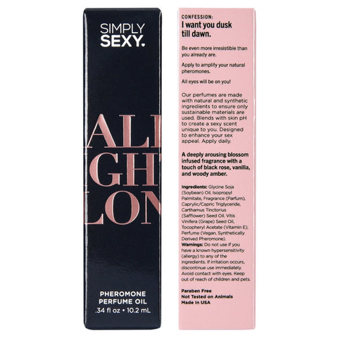 Simply Sexy All Night Long - Pheromone Perfume Oil Roll on - .34oz | 10.2ml Simply Sexy All Night Long - Pheromone Perfume Oil Roll on - .34oz | 10.2ml