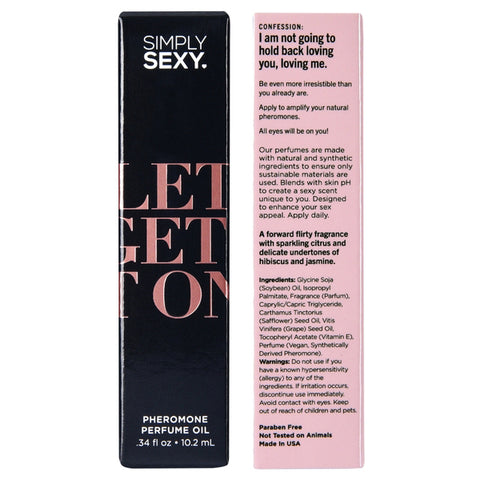 Simply Sexy Let’s Get It on - Pheromone Perfume Oil Roll on - .34oz | 10.2ml Simply Sexy Let’s Get It on - Pheromone Perfume Oil Roll on - .34oz | 10.2ml