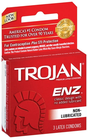 Trojan Enz Non-Lubricated Condoms - 3 Pack Trojan Enz Non-Lubricated Condoms - 3 Pack