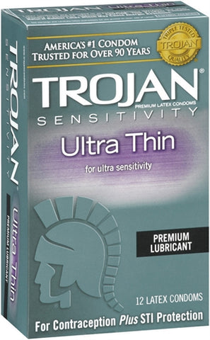 Trojan Sensitivity Ultra Thin Lubricated  Condoms - 12 Pack Trojan Sensitivity Ultra Thin Lubricated  Condoms - 12 Pack