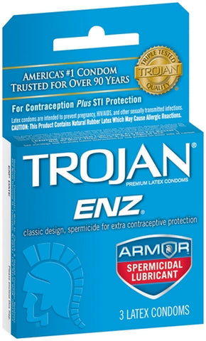 Trojan Enz Armor Spermicidal Lubricated  Condoms - 3 Pack Trojan Enz Armor Spermicidal Lubricated  Condoms - 3 Pack