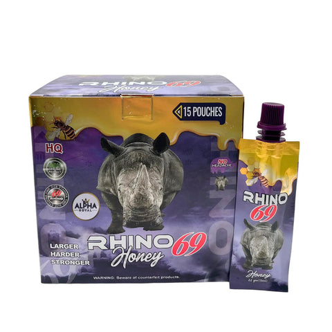 Rhino 69 Honey 15ct 1 Display Rhino 69 Honey 15ct 1 Display