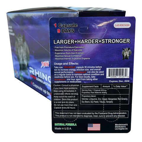 Rhino 69 - 990k - 24 Piece Display - 2 Pills Per Card Sleeve Rhino 69 - 990k - 24 Piece Display - 2 Pills Per Card Sleeve