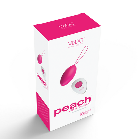 Peach Vibrating Egg - Foxy Pink Peach Vibrating Egg - Foxy Pink