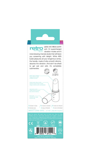 Retro Rechargeable Bullet - Turquoise Retro Rechargeable Bullet - Turquoise