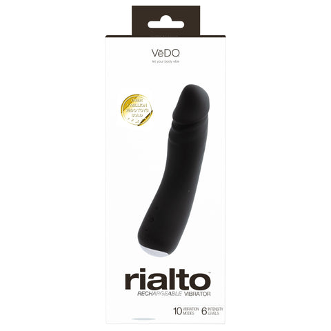Rialto Rechargeable Vibrator - Black Rialto Rechargeable Vibrator - Black