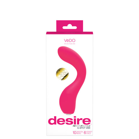 Desire Rechargeable G-Spot Vibe - Pink Desire Rechargeable G-Spot Vibe - Pink