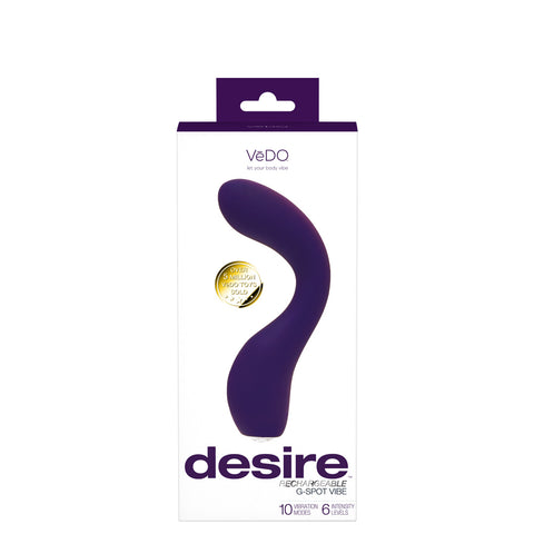 Desire Rechargeable G-Spot Vibe - Purple Desire Rechargeable G-Spot Vibe - Purple