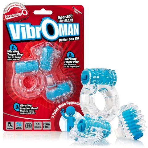 Screaming O Vibro Man - Each - Blue Screaming O Vibro Man - Each - Blue