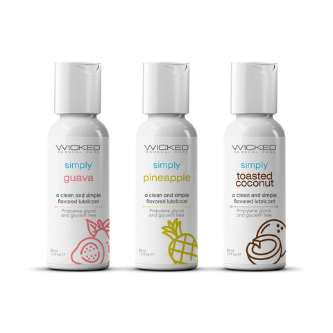 Wicked Simply Tropical Trio 1oz Travel Size  Flavored Lubes Wicked Simply Tropical Trio 1oz Travel Size  Flavored Lubes