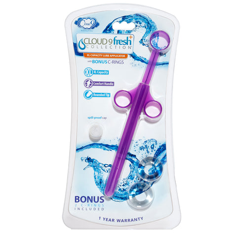 Fresh + XL Lube Applicator With C Rings Purple Fresh + XL Lube Applicator With C Rings Purple
